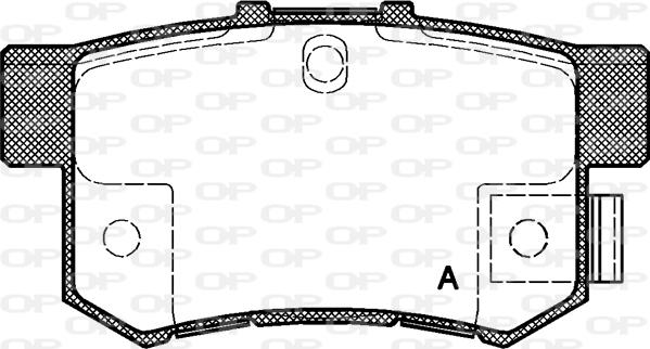 Open Parts BPA0325.22 - Гальмівні колодки, дискові гальма autocars.com.ua