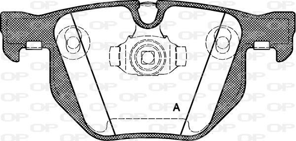 Open Parts BPA0381.40 - Гальмівні колодки, дискові гальма autocars.com.ua