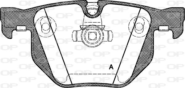 Open Parts BPA0381.60 - Гальмівні колодки, дискові гальма autocars.com.ua