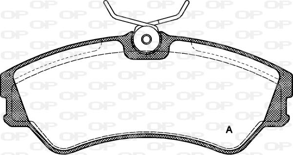 Open Parts BPA0383.00 - Гальмівні колодки, дискові гальма autocars.com.ua