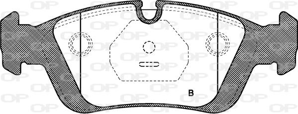 Open Parts BPA0384.00 - Гальмівні колодки, дискові гальма autocars.com.ua