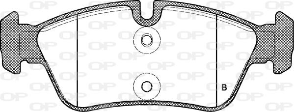 Open Parts BPA0384.40 - Гальмівні колодки, дискові гальма autocars.com.ua