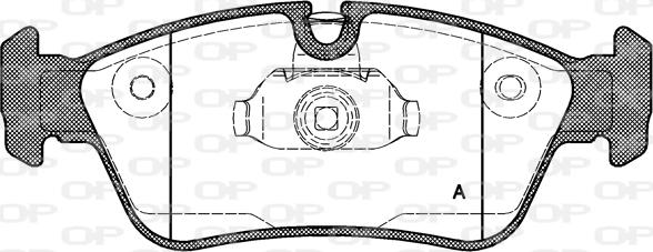 Open Parts BPA0384.40 - Гальмівні колодки, дискові гальма autocars.com.ua