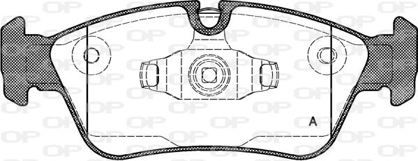 Open Parts BPA0384.60 - Гальмівні колодки, дискові гальма autocars.com.ua