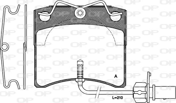 Open Parts BPA0385.11 - Гальмівні колодки, дискові гальма autocars.com.ua