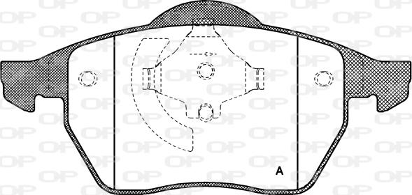 Open Parts BPA0390.01 - Гальмівні колодки, дискові гальма autocars.com.ua