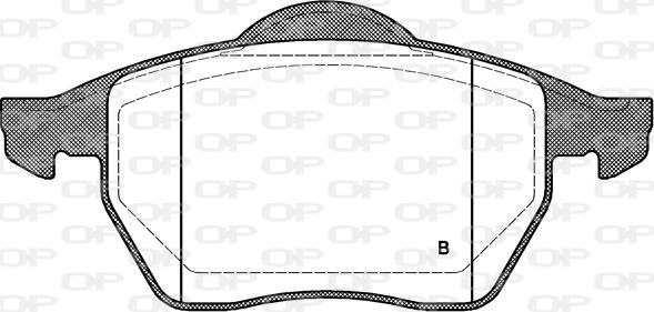 Open Parts BPA0390.22 - Тормозные колодки, дисковые, комплект autodnr.net
