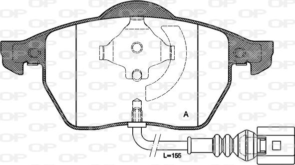 Open Parts BPA0390.41 - Гальмівні колодки, дискові гальма autocars.com.ua