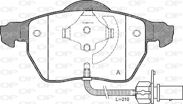 Open Parts BPA0390.52 - Гальмівні колодки, дискові гальма autocars.com.ua