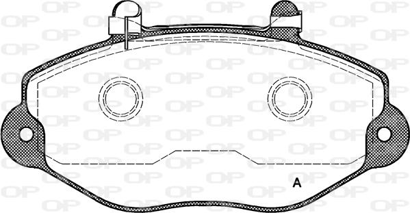 Open Parts BPA0392.02 - Гальмівні колодки, дискові гальма autocars.com.ua