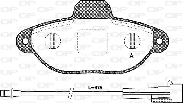 Open Parts BPA0414.01 - Гальмівні колодки, дискові гальма autocars.com.ua