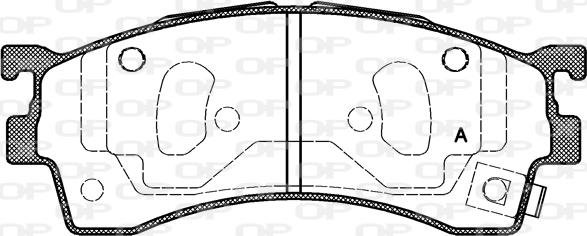 Open Parts BPA0415.12 - Гальмівні колодки, дискові гальма autocars.com.ua
