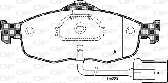 Open Parts BPA0432.02 - Гальмівні колодки, дискові гальма autocars.com.ua