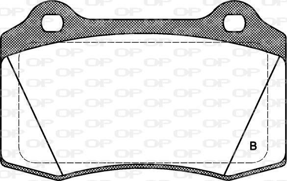 Open Parts BPA0434.22 - Тормозные колодки, дисковые, комплект autodnr.net