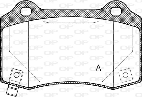 Open Parts BPA0434.54 - Гальмівні колодки, дискові гальма autocars.com.ua