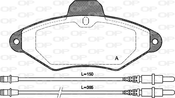 Open Parts BPA0438.04 - Гальмівні колодки, дискові гальма autocars.com.ua