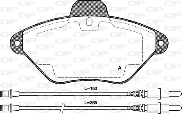 Open Parts BPA0439.04 - Гальмівні колодки, дискові гальма autocars.com.ua