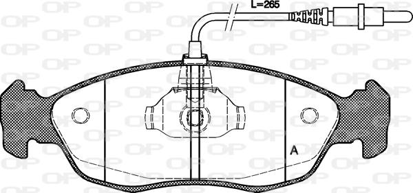 Open Parts BPA0461.02 - Гальмівні колодки, дискові гальма autocars.com.ua