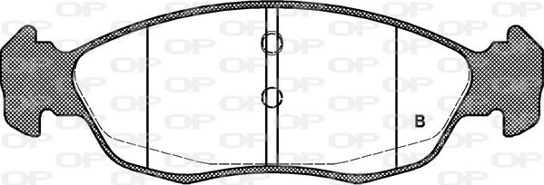 Open Parts BPA0461.10 - Гальмівні колодки, дискові гальма autocars.com.ua