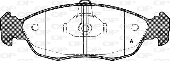 Open Parts BPA0461.10 - Гальмівні колодки, дискові гальма autocars.com.ua