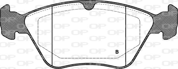 Open Parts BPA0468.00 - Гальмівні колодки, дискові гальма autocars.com.ua
