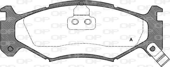 Open Parts BPA0483.02 - Гальмівні колодки, дискові гальма autocars.com.ua
