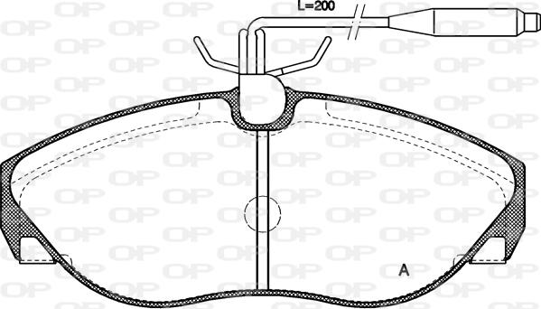 Open Parts BPA0486.02 - Гальмівні колодки, дискові гальма autocars.com.ua