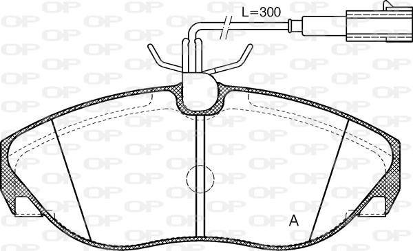 Open Parts BPA0486.11 - Гальмівні колодки, дискові гальма autocars.com.ua