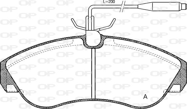 Open Parts BPA0487.02 - Гальмівні колодки, дискові гальма autocars.com.ua