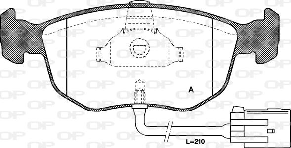 Open Parts BPA0575.02 - Гальмівні колодки, дискові гальма autocars.com.ua