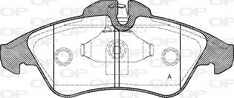 Open Parts BPA0578.10 - Гальмівні колодки, дискові гальма autocars.com.ua