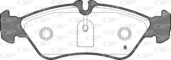 Open Parts BPA0580.00 - Гальмівні колодки, дискові гальма autocars.com.ua