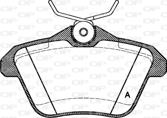 Open Parts BPA0581.10 - Гальмівні колодки, дискові гальма autocars.com.ua