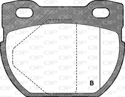 Open Parts BPA0584.00 - Гальмівні колодки, дискові гальма autocars.com.ua