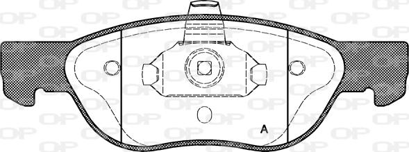 Open Parts BPA0587.00 - Гальмівні колодки, дискові гальма autocars.com.ua