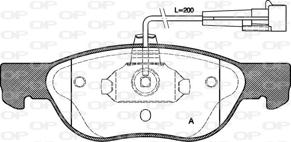 Open Parts BPA0587.11 - Гальмівні колодки, дискові гальма autocars.com.ua