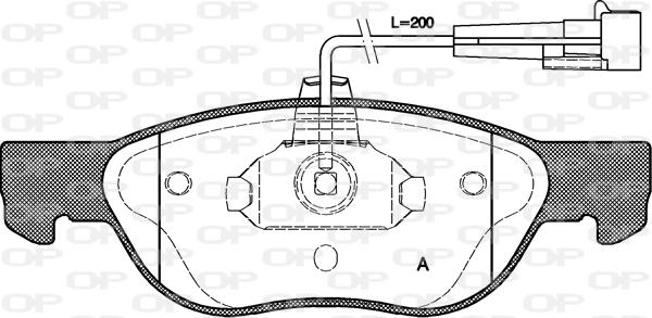 Open Parts BPA0587.12 - Гальмівні колодки, дискові гальма autocars.com.ua