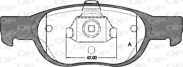 Open Parts BPA0588.10 - Гальмівні колодки, дискові гальма autocars.com.ua