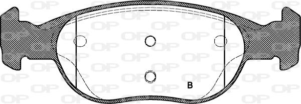Open Parts BPA0588.11 - Гальмівні колодки, дискові гальма autocars.com.ua