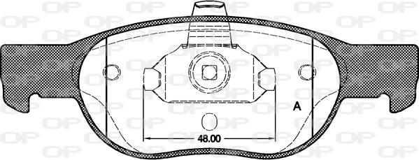 Open Parts BPA0588.20 - Гальмівні колодки, дискові гальма autocars.com.ua