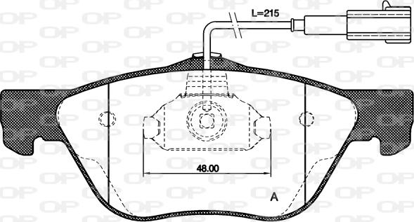 Open Parts BPA0589.22 - Гальмівні колодки, дискові гальма autocars.com.ua