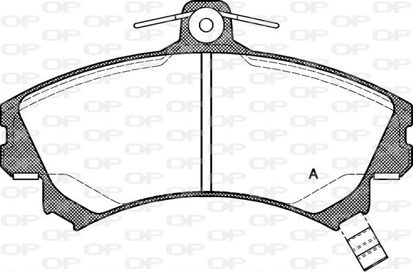 Open Parts BPA0590.21 - Гальмівні колодки, дискові гальма autocars.com.ua