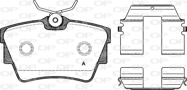 Open Parts BPA0591.20 - Гальмівні колодки, дискові гальма autocars.com.ua