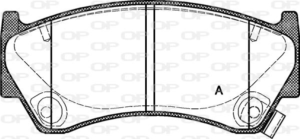 Open Parts BPA0592.12 - Гальмівні колодки, дискові гальма autocars.com.ua