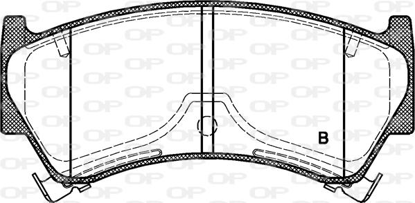 Open Parts BPA0592.12 - Тормозные колодки, дисковые, комплект autodnr.net