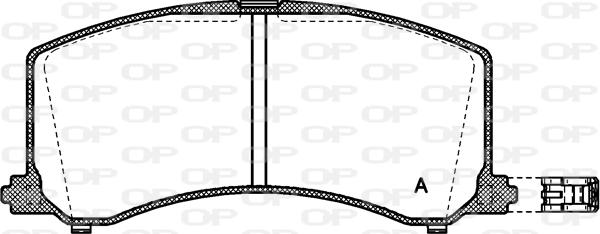 Open Parts BPA0595.02 - Гальмівні колодки, дискові гальма autocars.com.ua