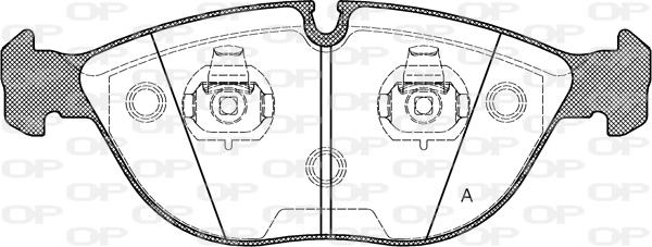 Open Parts BPA0597.00 - Гальмівні колодки, дискові гальма autocars.com.ua