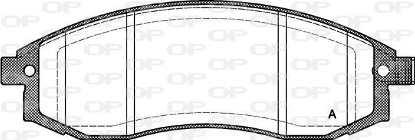 Open Parts BPA0598.12 - Тормозные колодки, дисковые, комплект autodnr.net