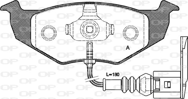 Open Parts BPA0609.11 - Гальмівні колодки, дискові гальма autocars.com.ua