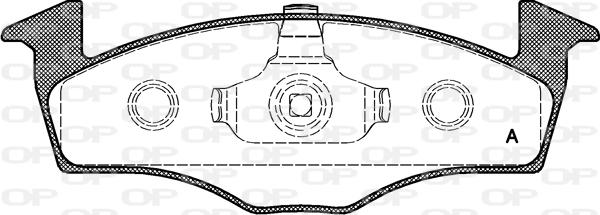 Open Parts BPA0609.20 - Гальмівні колодки, дискові гальма autocars.com.ua